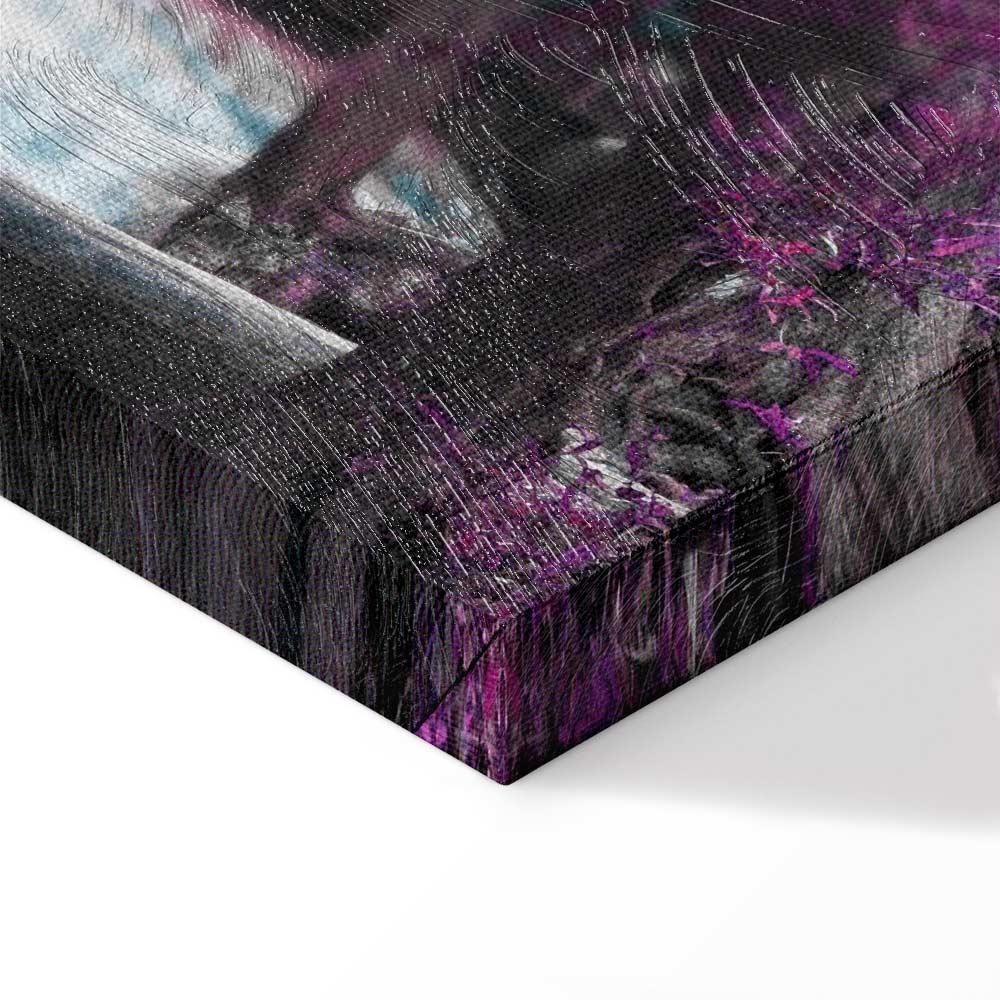 Leinwandbild - Waterfall and Buddha