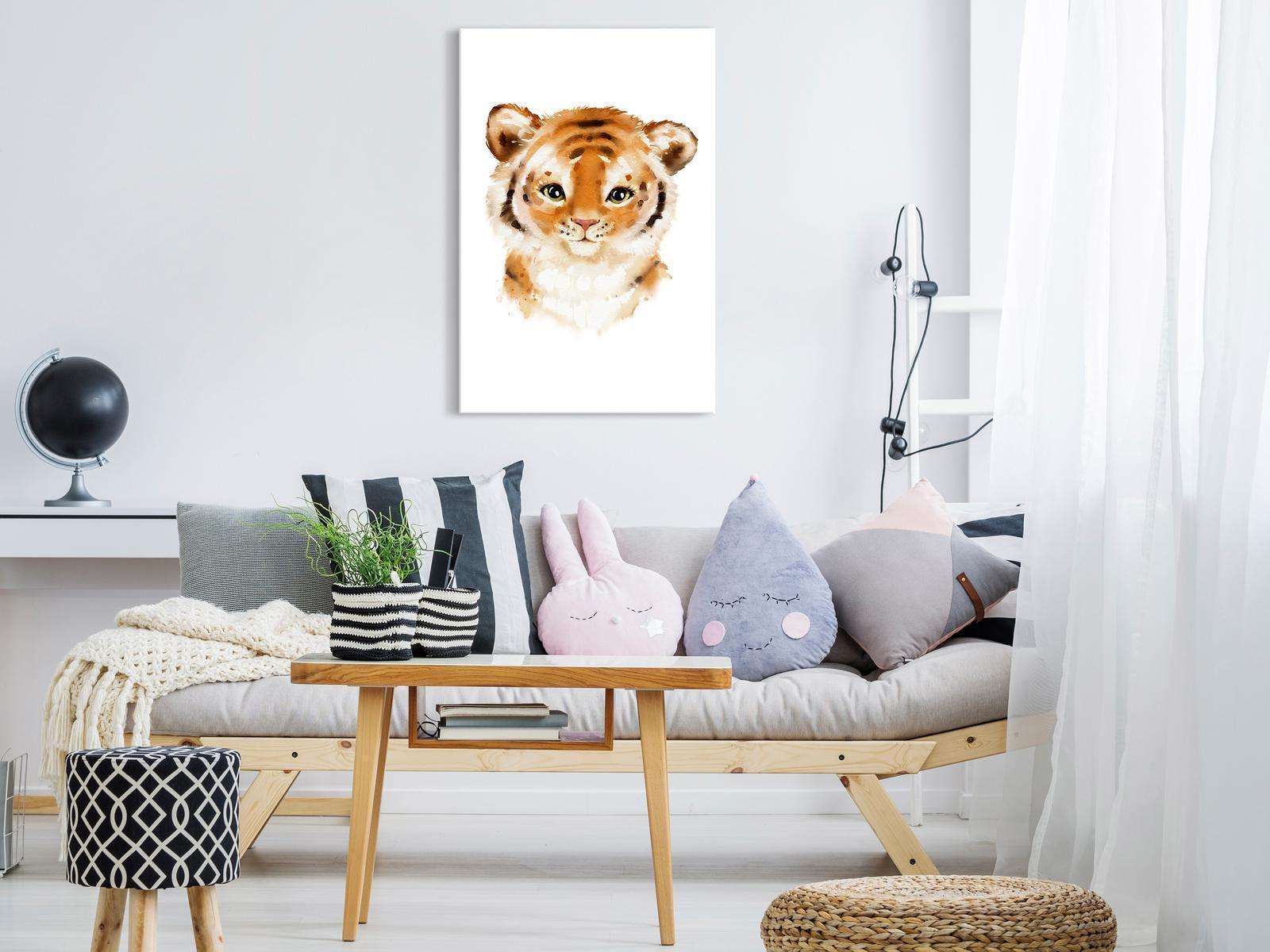 Leinwandbild - Little Tiger (1 Part) Vertical Artgeist