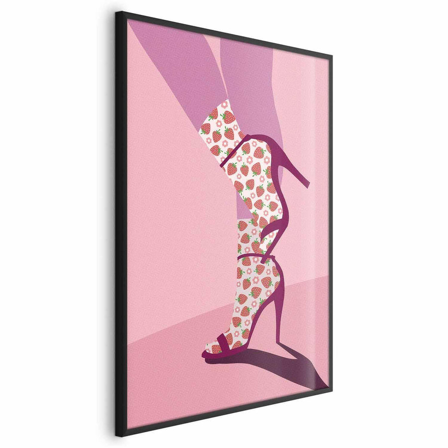 Poster Erdbeersocken – Verspielt, frech & modern