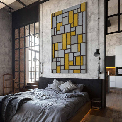 Wandbild XXL - Piet Mondrian – Composition with Grid 27