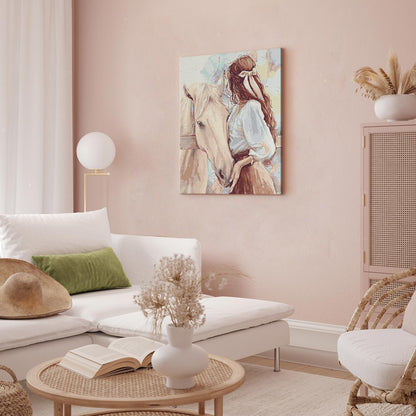 Malen nach Zahlen - Girl with a horse