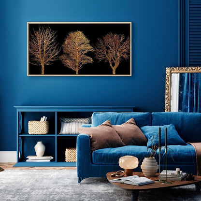 Leinwandbild - Golden Forest (1 Part) Wide