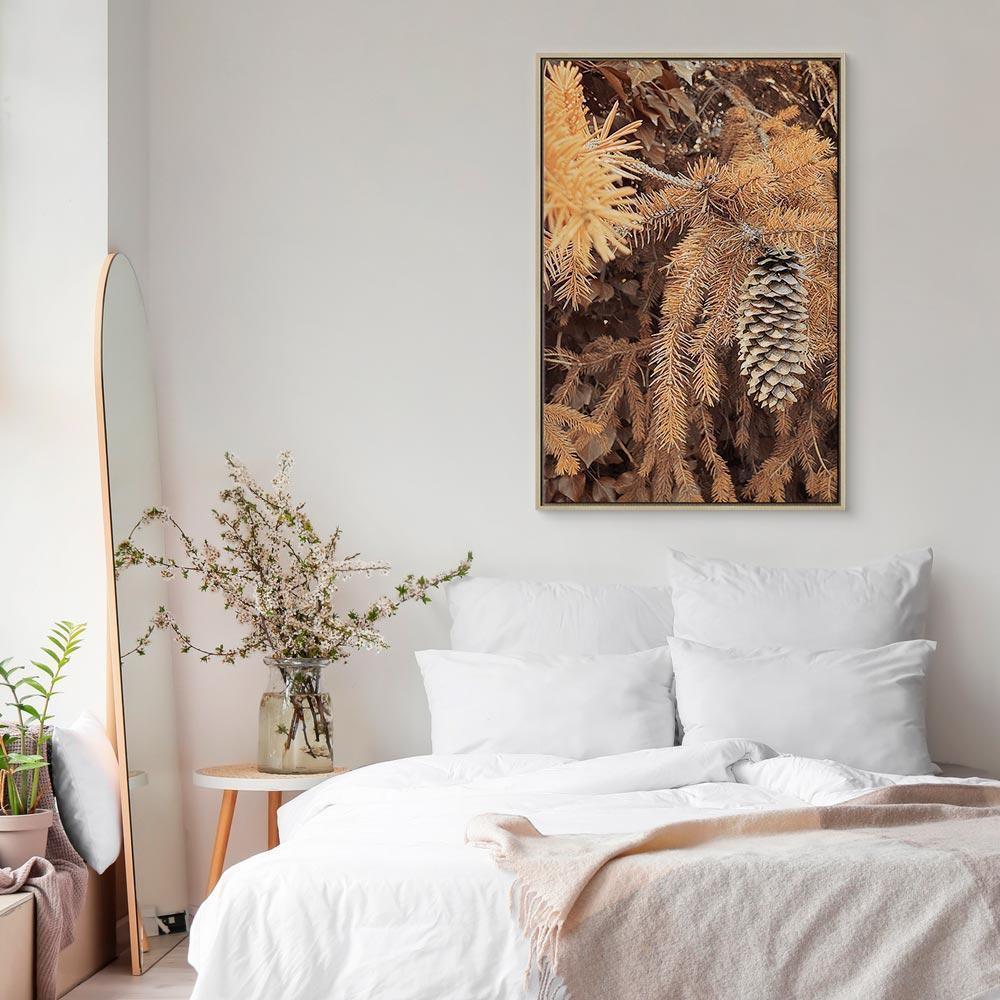 Leinwandbild - Golden Cone (1 Part) Vertical