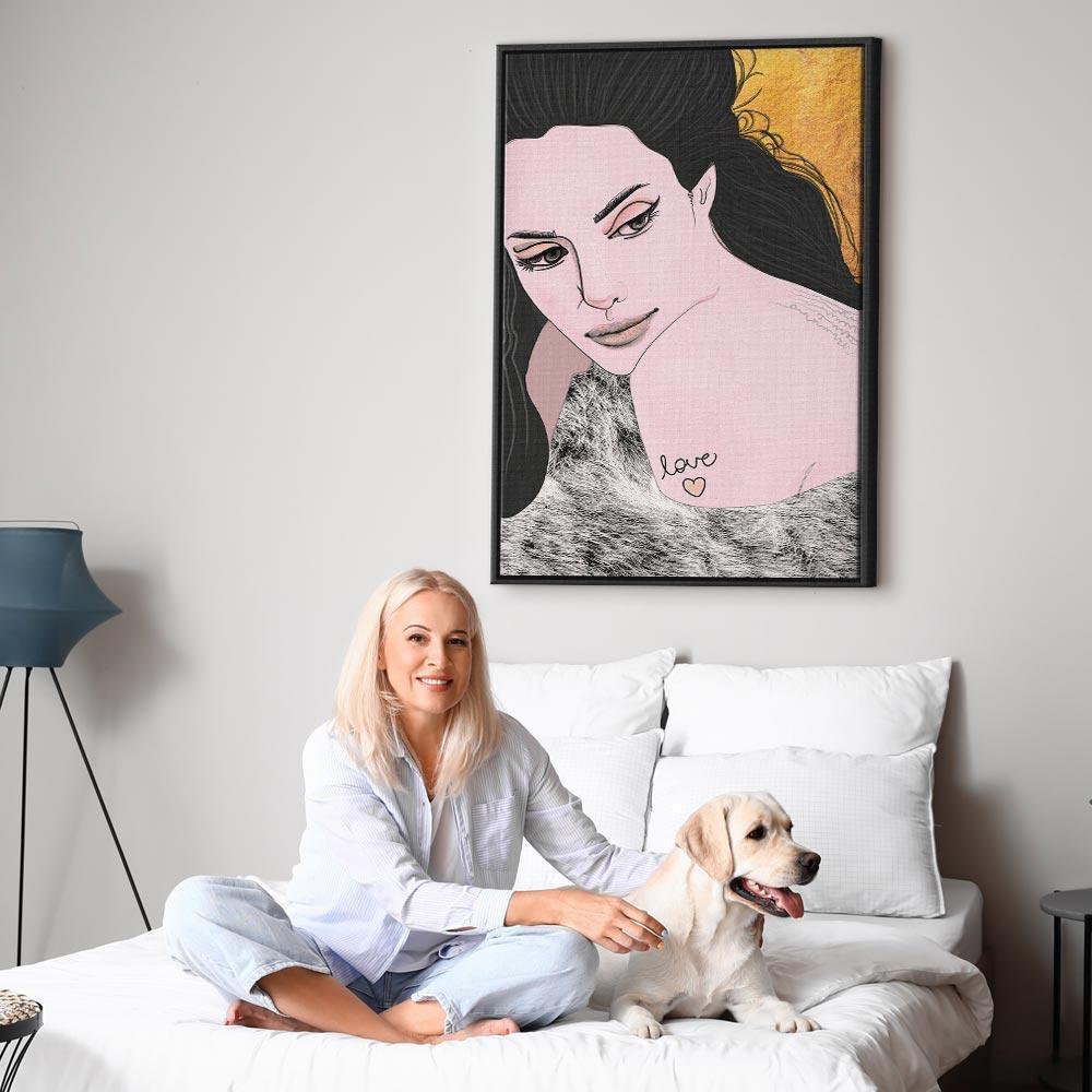 Leinwandbild - Sensual and Love (1 Part) Vertical