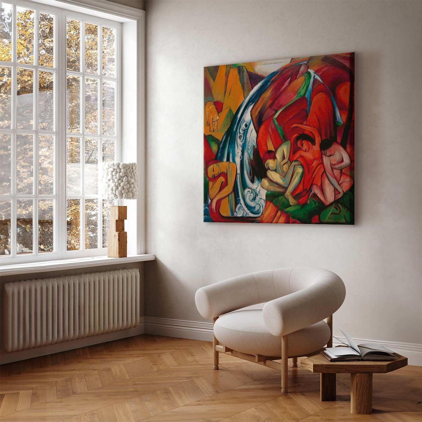 Leinwandbild - Franz Marc – The waterfall (Women under a waterfall)