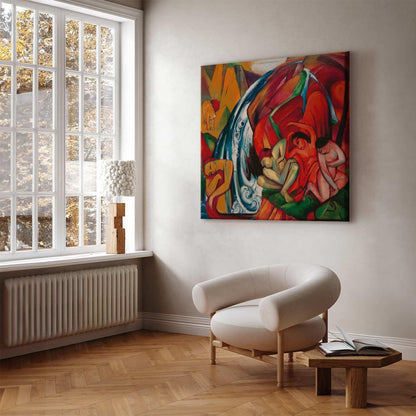 Leinwandbild - Franz Marc – The waterfall (Women under a waterfall)