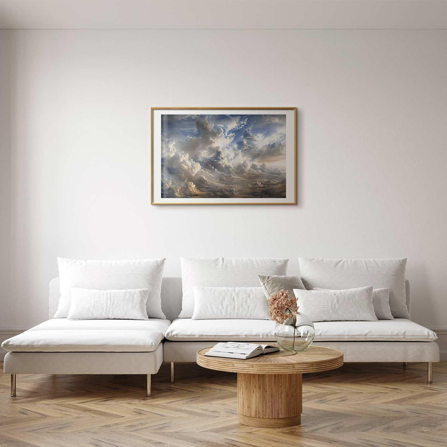 Poster Goldene Wolken – Abendhimmel in warmem Licht