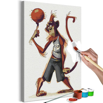 Malen nach Zahlen - Monkey Basketball Player
