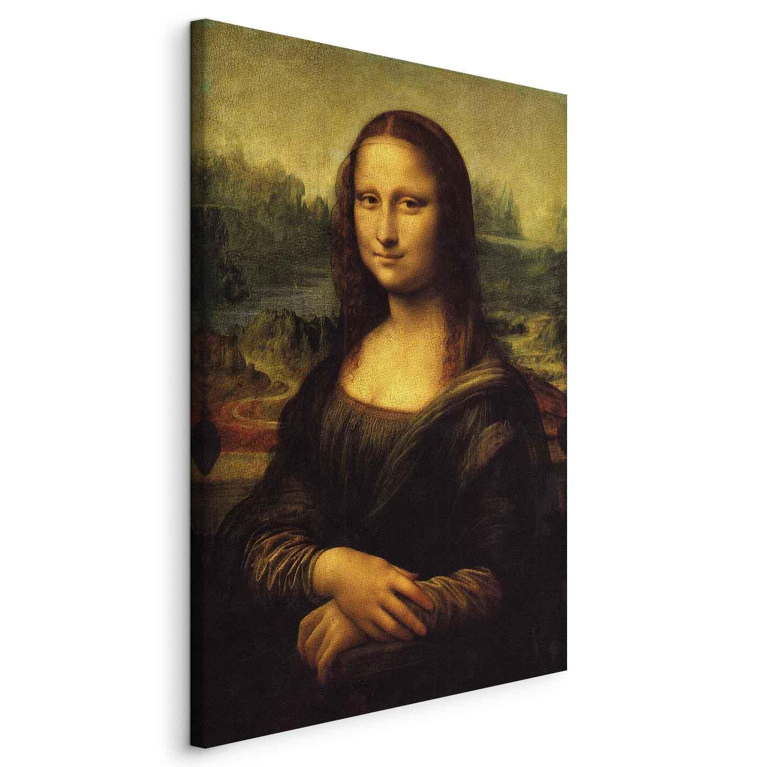 Leinwandbild Mona Lisa als stilvolle Wanddekoration für Wohnzimmer und Schlafzimmer.