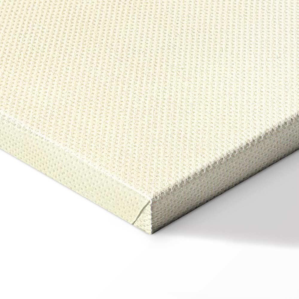 Leinwandbild - Bright Night - Moon Accompanied by Many Stars on a Light Background