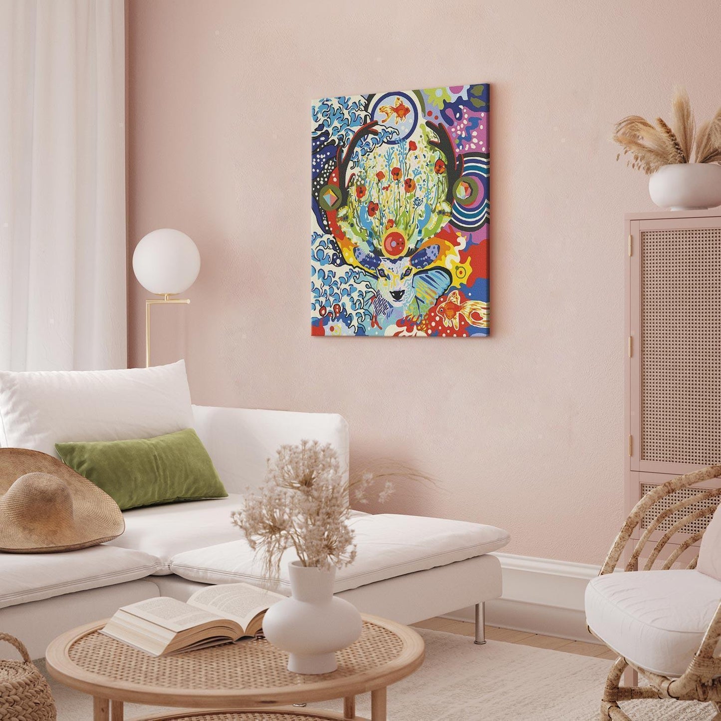 Malen nach Zahlen - Deer and Flowers