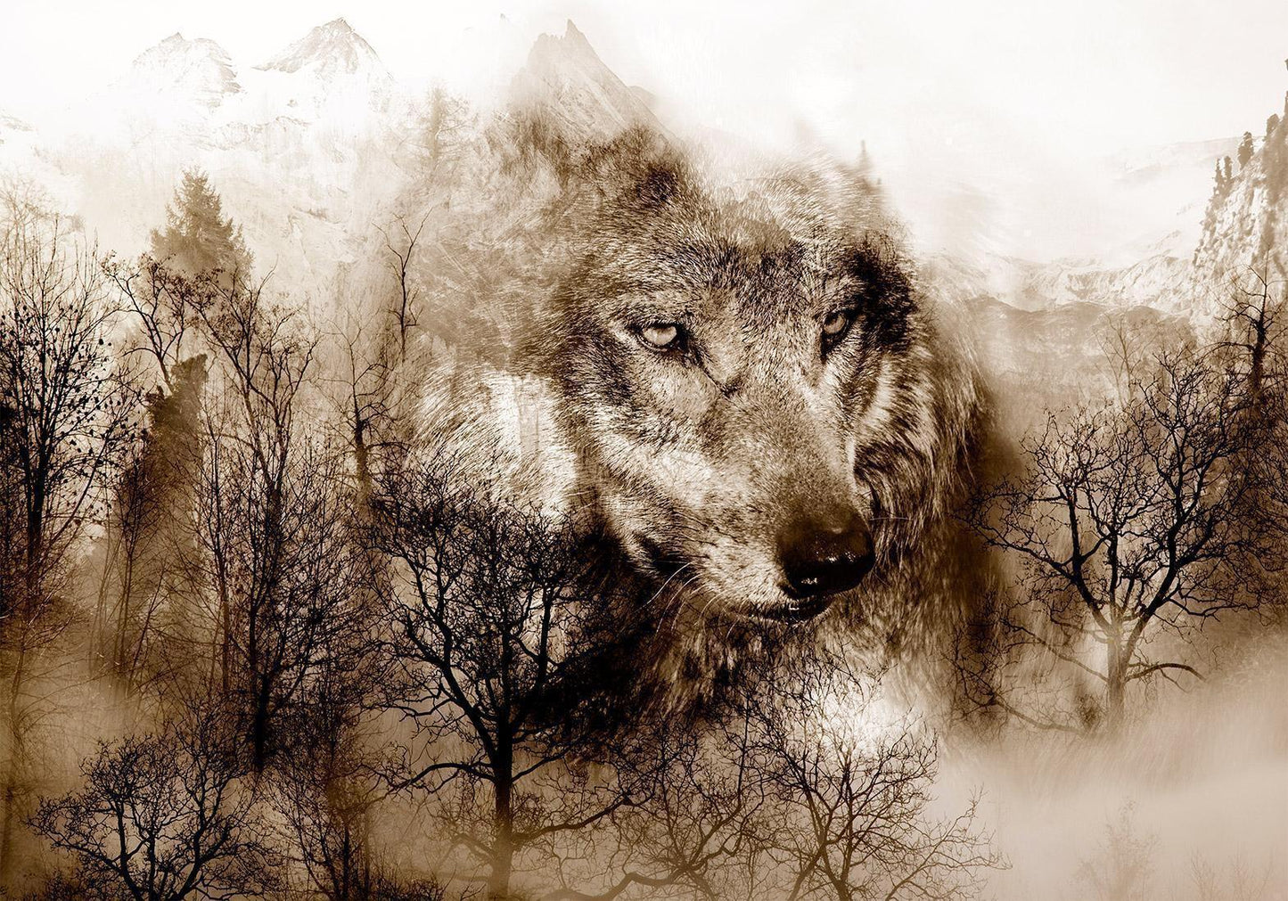 Fototapete - Mountain Predator (Brown) Artgeist