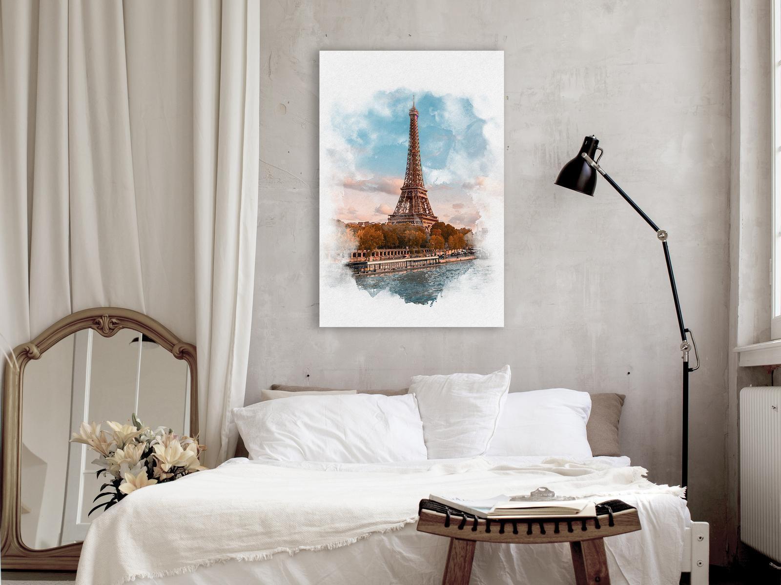 Leinwandbild - Paris View (1 Part) Vertical Artgeist