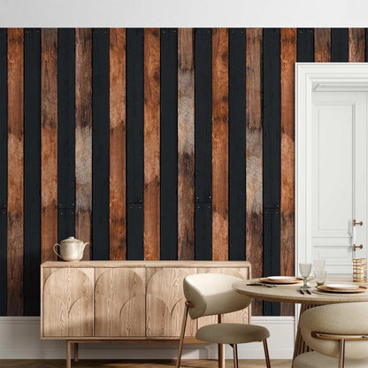 Tapete - Holzduo - Stilvolle Holzoptik für eine natürliche Atmosphäre