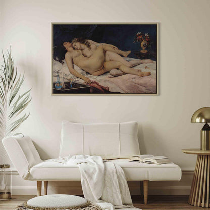 Leinwandbild - Gustave Courbet – Sleeping