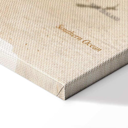 Leinwandbild - World Map: Beige Chic