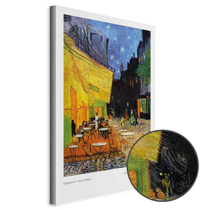 Leinwandbild - Cafe at Night (1 Part) Vertical