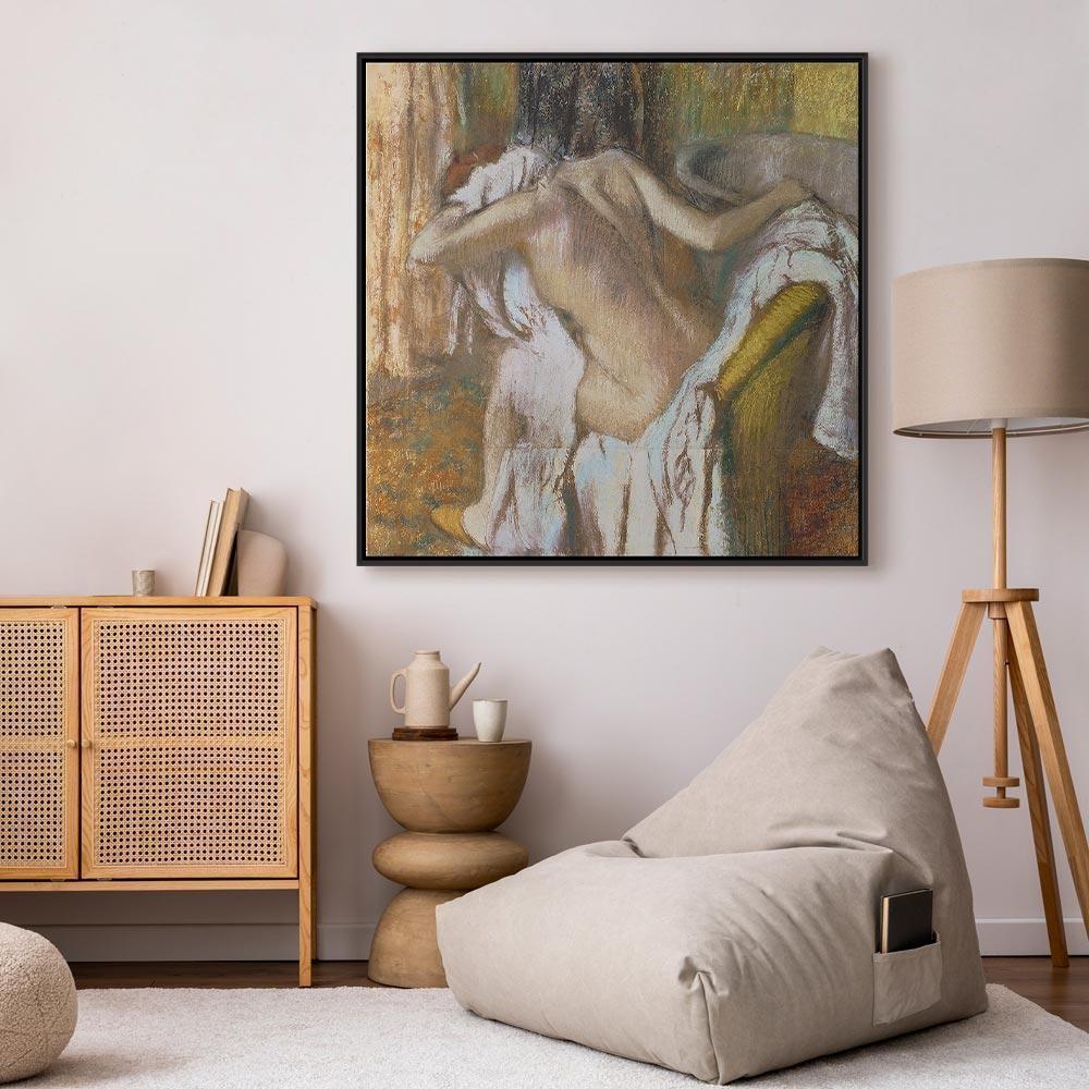 Leinwandbild - Edgar Degas – Woman drying herself