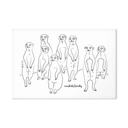 Leinwandbild - Animal Patrol (1-part) - Meerkats on Black and White Background