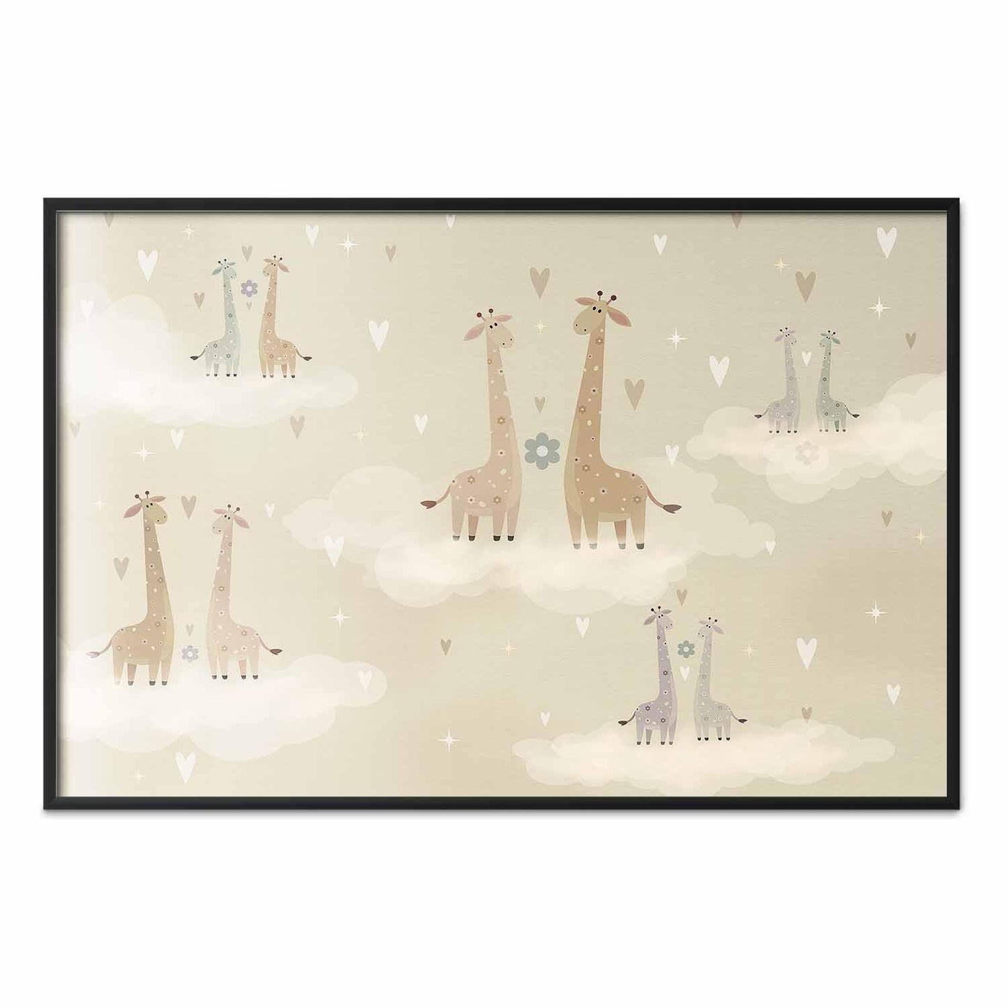 Poster - Loving Giraffes