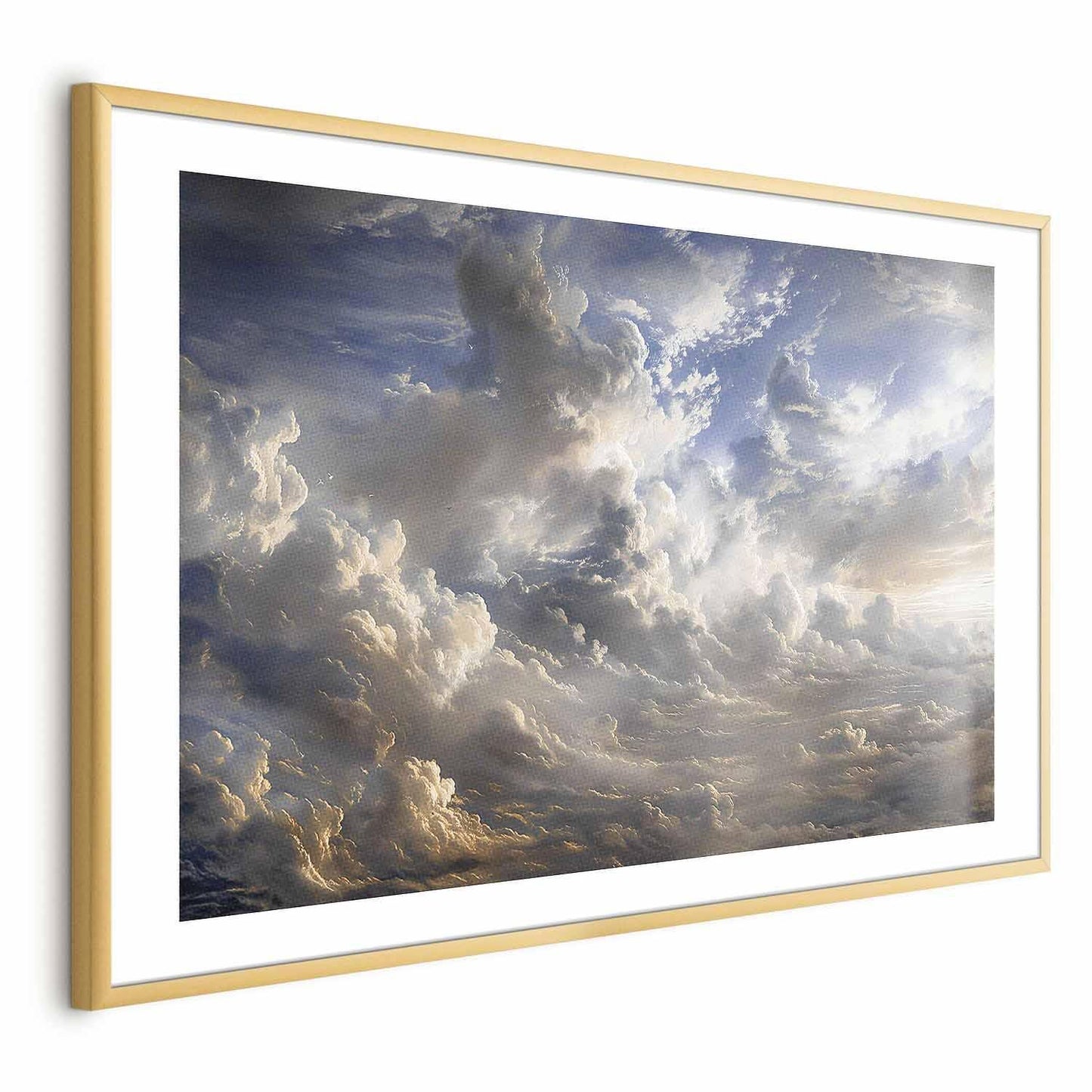 Poster - Golden Reflections on Clouds Announcing Dusk