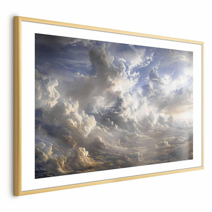 Poster - Golden Reflections on Clouds Announcing Dusk