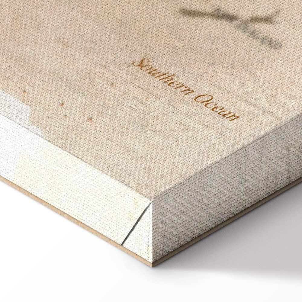 Leinwandbild - World Map: Beige Chic