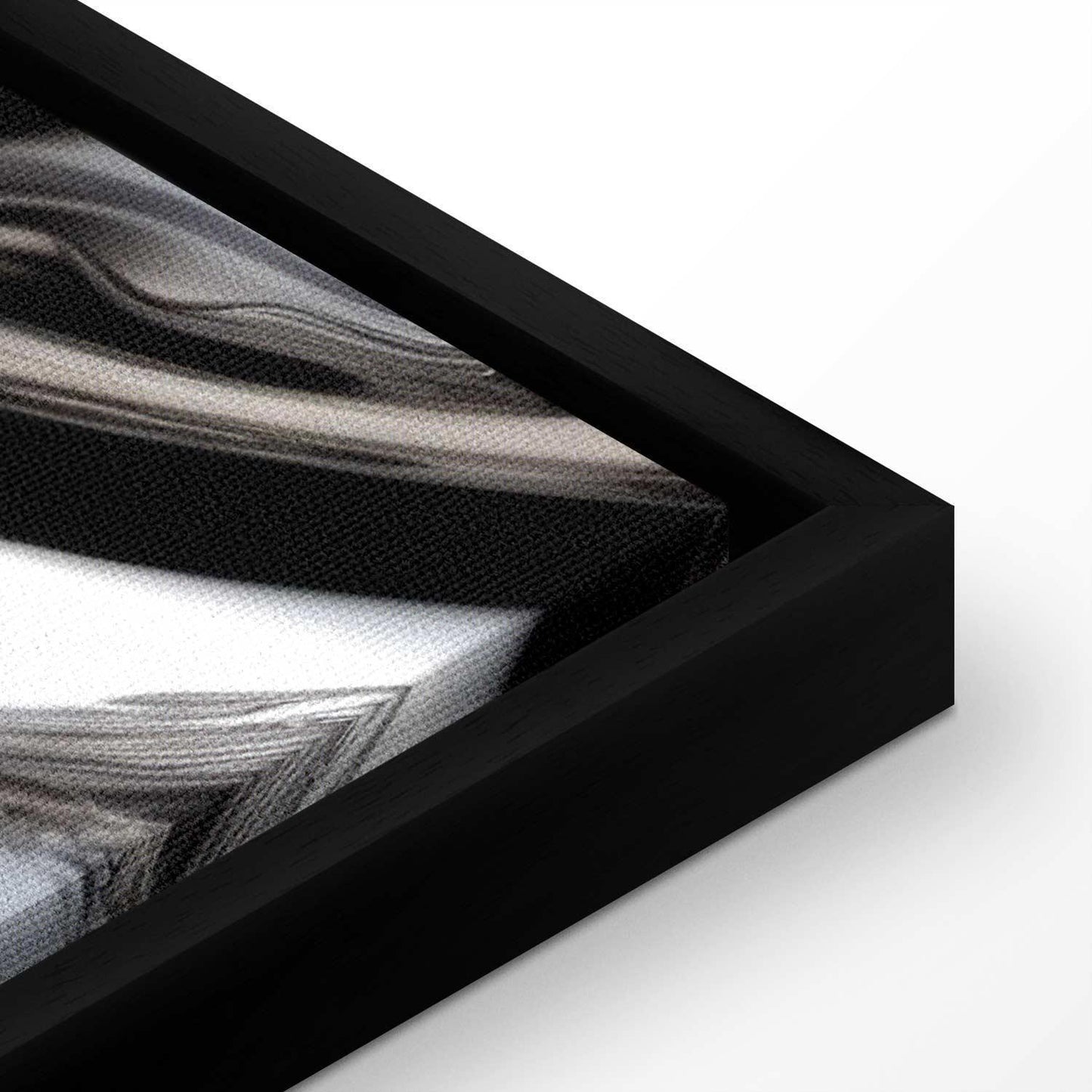 Leinwandbild - Metallic Fluidity - Abstract Silver Forms on a Mint-Purple Background