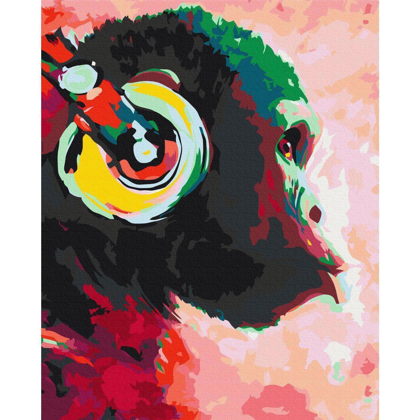 Malen nach Zahlen - Monkey In Headphones