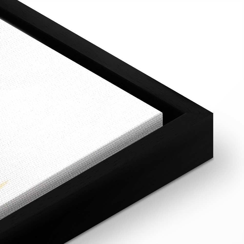 Leinwandbild - Golden Palm Leaves (1 Part) Vertical