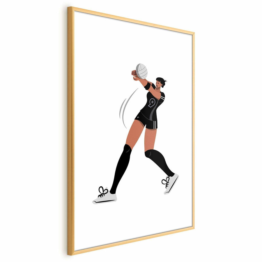 Poster - Illustration - Female Volleyball Team Player Artgeist