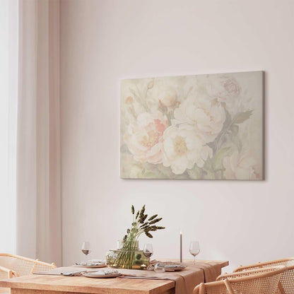 Leinwandbild - Peonies in the mist