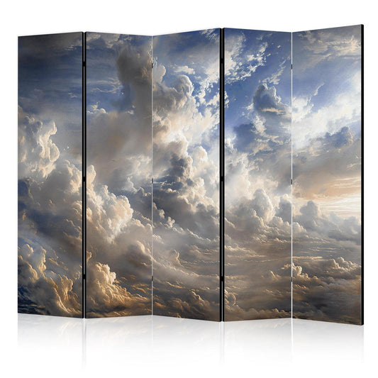 Paravent - Golden Reflections on Clouds Foreshadowing Dusk Artgeist