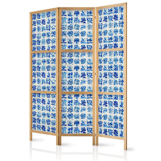 Japanischer Paravent - Ceramic Tiles - Traditional Portuguese Blue Tiles Azulejos Artgeist