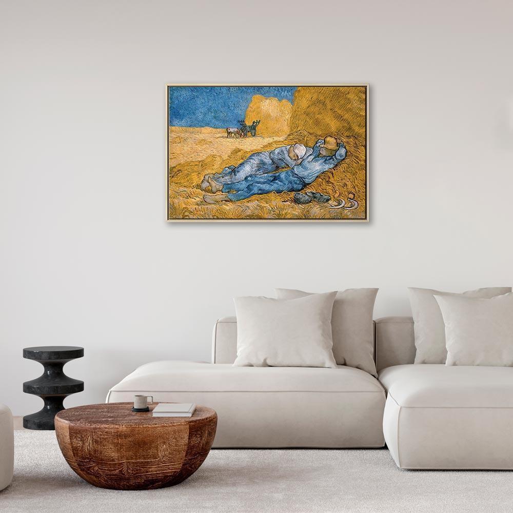 Leinwandbild Mittagsruhe Vincent van Gogh – Ländliche Idylle