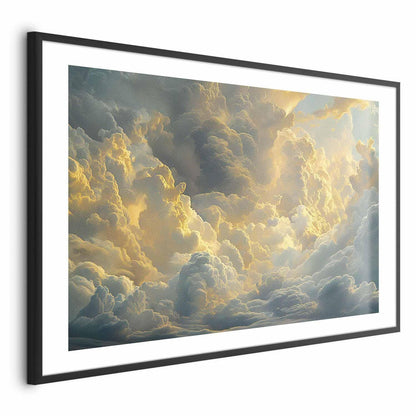Poster - Last Breath of the Day: Clouds Illuminated by Evening Glow