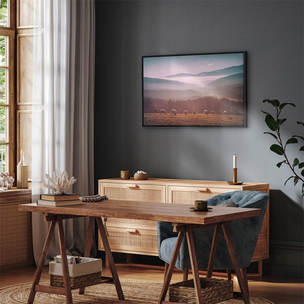 Leinwandbild - Sheep in Mountain Landscape (1-part) - Animals in Nature