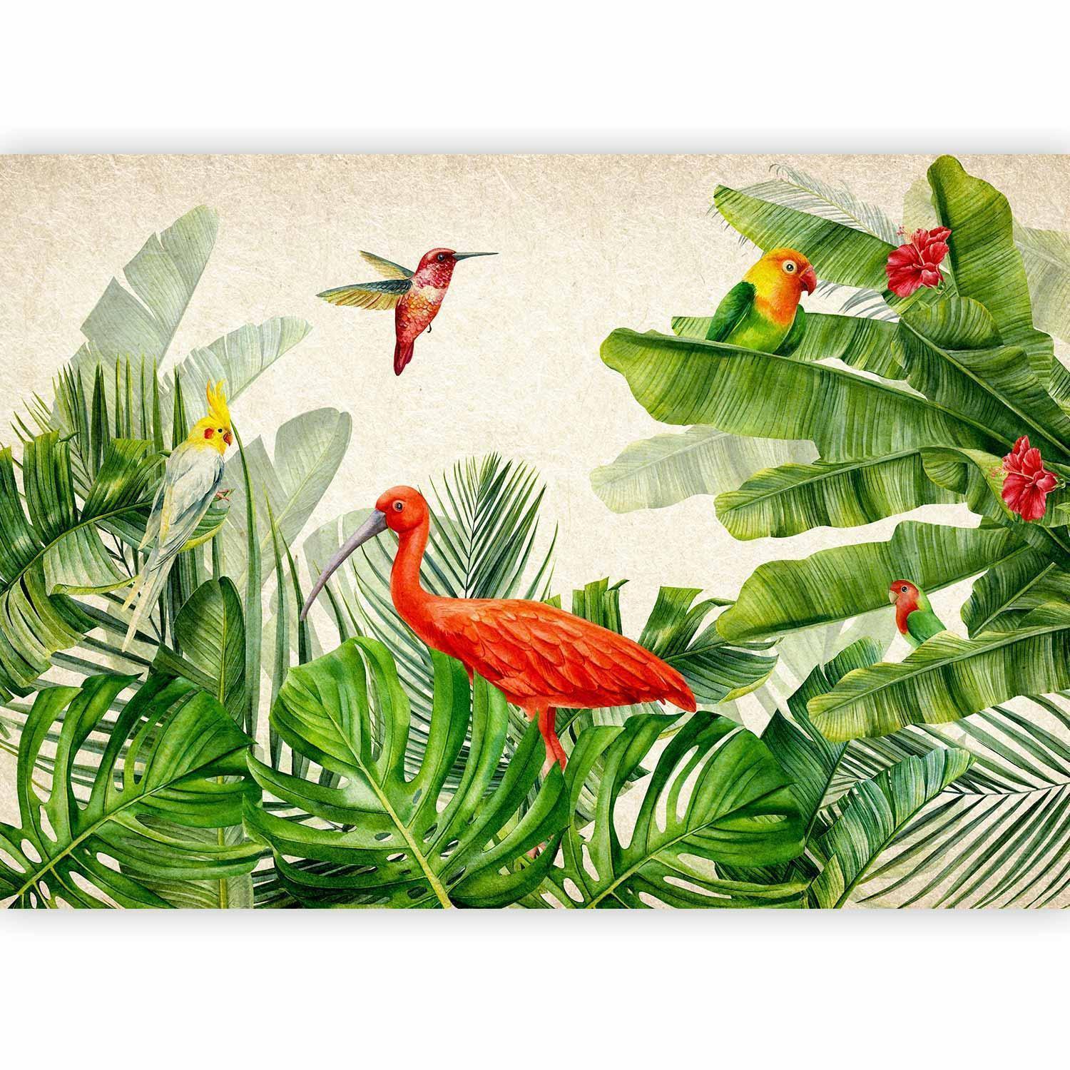 Fototapete - Exotic Birds - Third Variant Artgeist