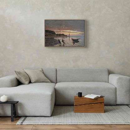 Leinwandbild - Claude Monet – Hauling a Boat Ashore, Honfleur