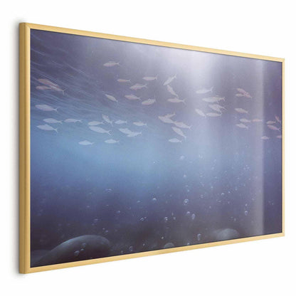 Poster Fische in der Tiefe  – Tiefsee-Fisch im mystischen Blau