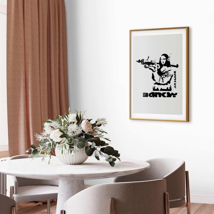 Poster - Mona Lisa with a Bazooka Artgeist