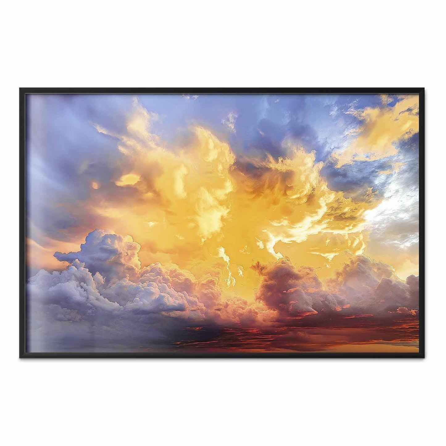 Poster - Beautiful Sunset - clouds in warm shades