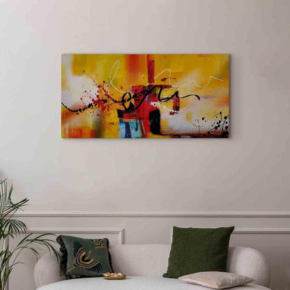 Leinwandbild - Street Melodies (1 Part) Orange Wide