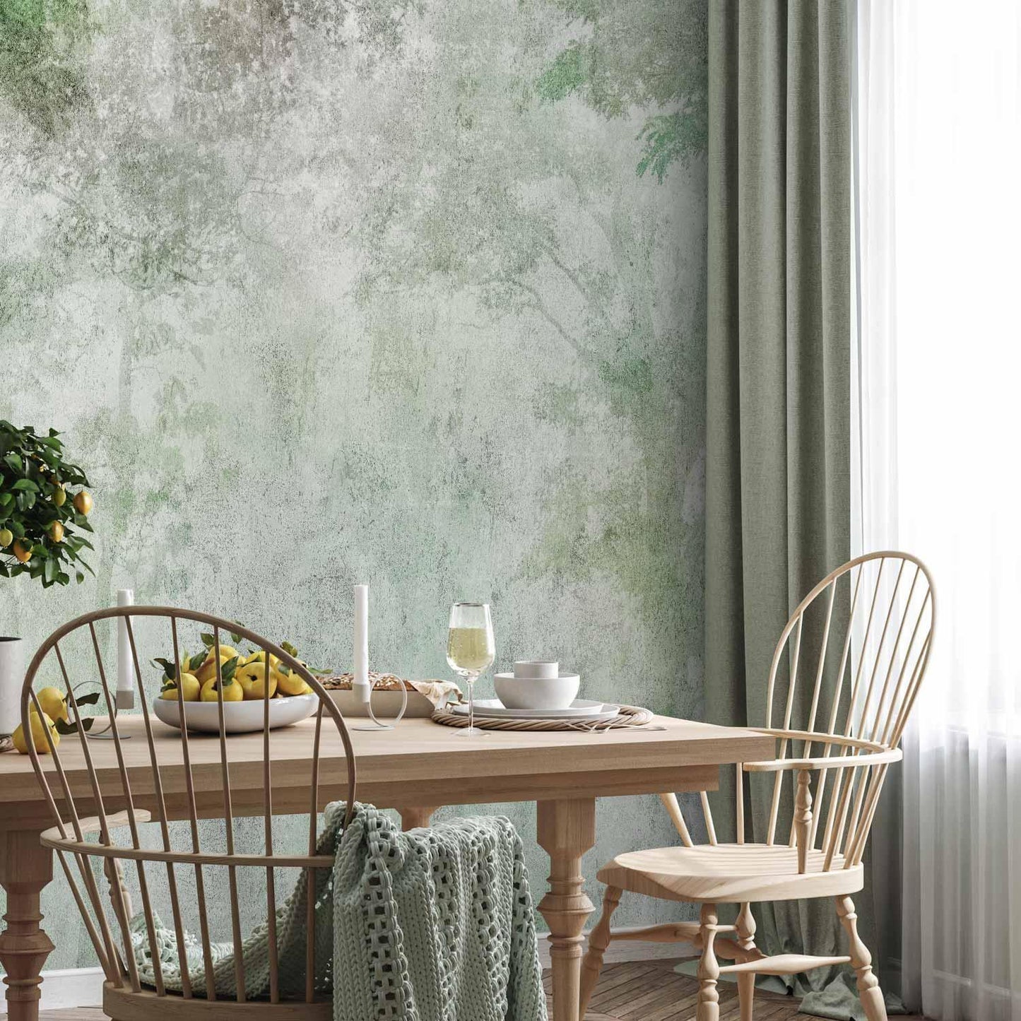 Fototapete Waldrelief – Naturinspirierte Waldlandschaft