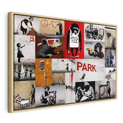 Leinwandbild - Banksy - collage