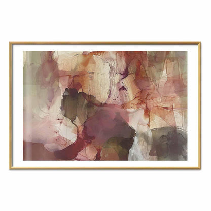 Poster - Spring Composition - glimmers and forms in watercolor technique