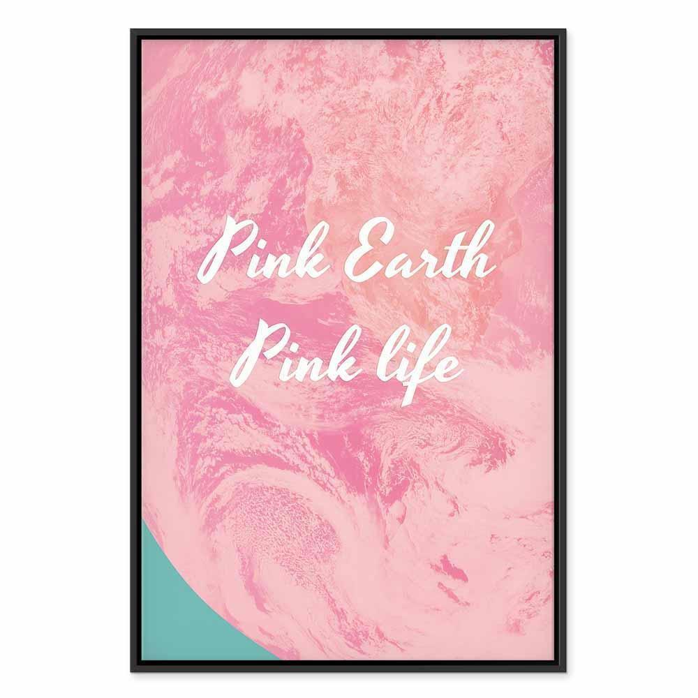 Leinwandbild - Pink Earth, Pink Life (1 Part) Vertical