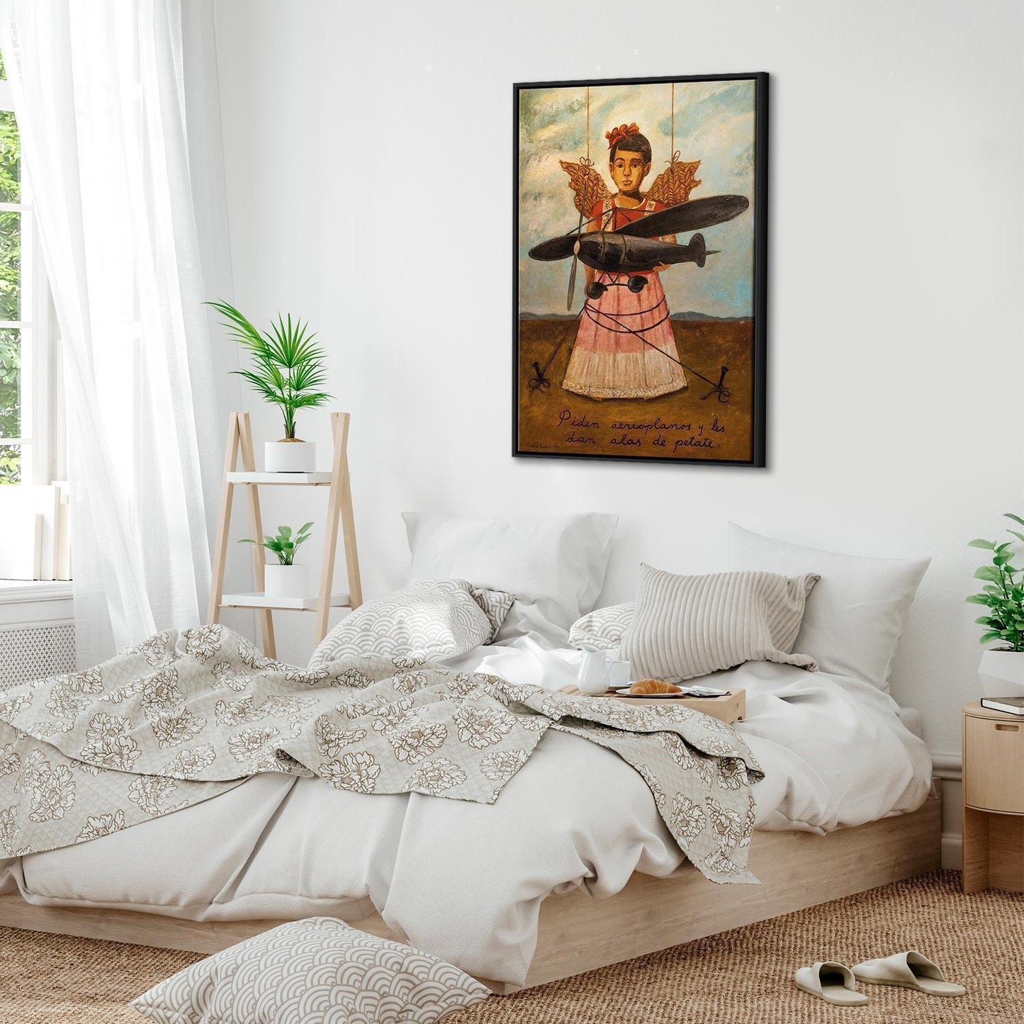 Leinwandbild - Frida Kahlo – They Asked for Planes and Got Straw Wings