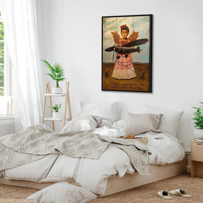 Leinwandbild - Frida Kahlo – They Asked for Planes and Got Straw Wings