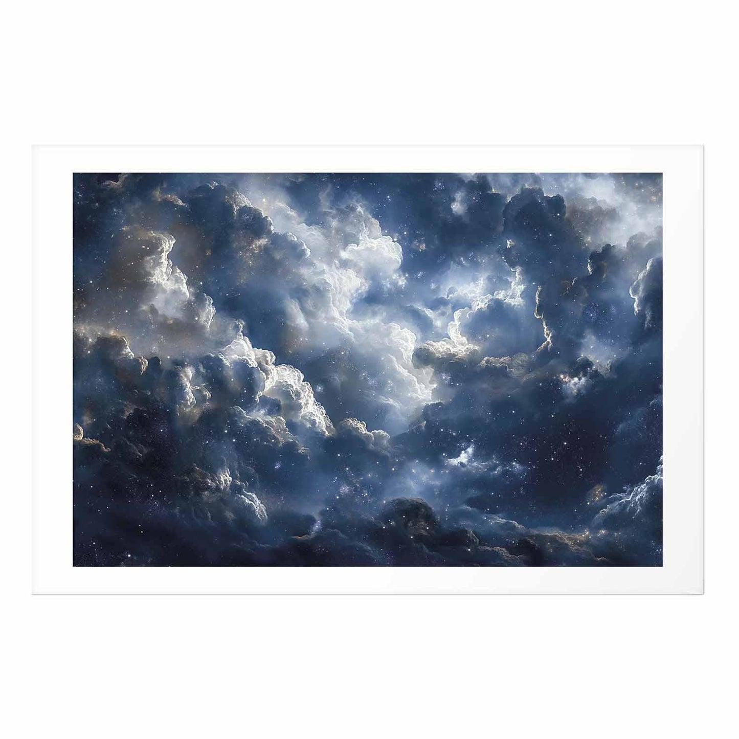 Poster - Astronomical Wonders: Clouds and Stars in Harmonious Union